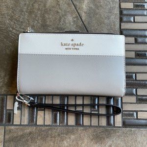 Kate Spade Staci Colorblock Phone Wallet Wristlet in Nimbus Grey